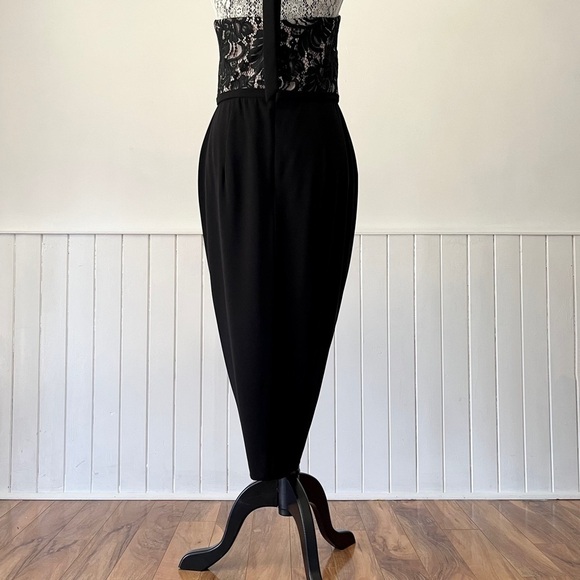 Rodeo Show Black Lace Bodice Halter Cocktail Dress Size 8 - Picture 10 of 13